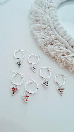 Argollas triangle colors - por par - comprar online