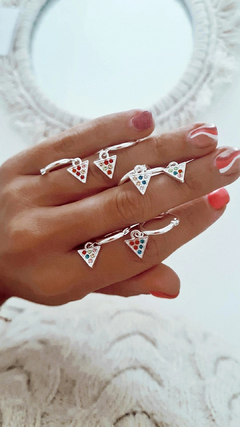 Argollas triangle colors - por par