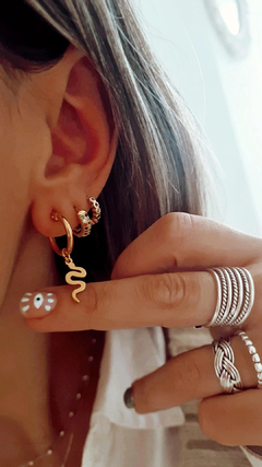 Argollas cobra gold - el par