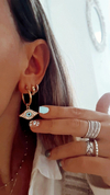 Argollas ojitos gold - el par