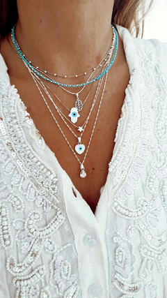 Collar cristal acqua - Coquetas Accesorios