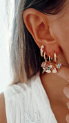 Argollas corazon colors gold - por par