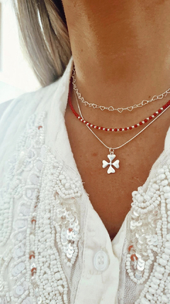 Collar cristal rojo - Coquetas Accesorios