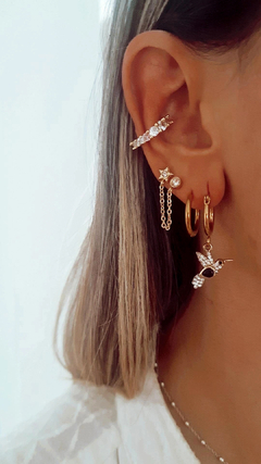 Argollas colibri black gold - por par en internet