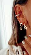 Argollas estrellas gold - por par