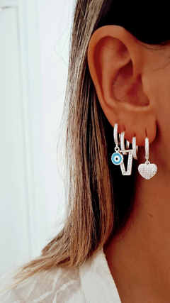 Argollas corazon shine - por par
