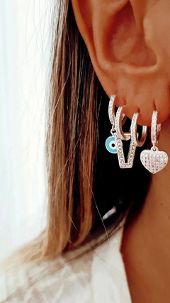 Argollas triangulo shine - por par