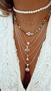 Collar ojito shine blue