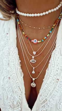 Collar ojito shine blue