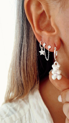 Argolla teddy blanco - por par - comprar online