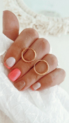 Argollas lisas gold - por par