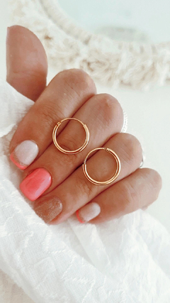 Argollas lisas gold - por par