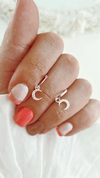 Argollas strass lunita- el par