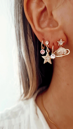 Aros stars gold - por par