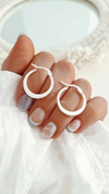 Argollas chatas 2cm - por par