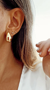 Aros Gucci lisos gold - por par
