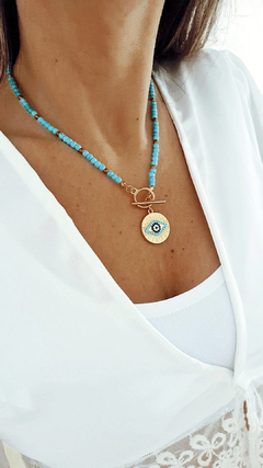 Collar acqua eye gold