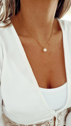 Collar perl gold