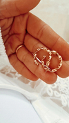 Argollas torzadas gold - por par