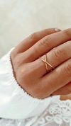 Anillo cruzado gold
