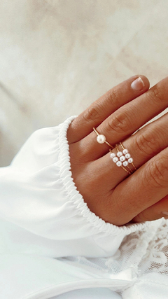 Anillos perlitas gold