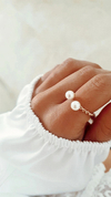 Anillo doble perls gold