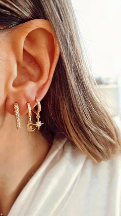 Argollas cielo gold - por par
