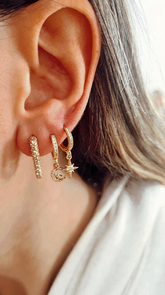 Argollas cielo gold - por par - Coquetas Accesorios