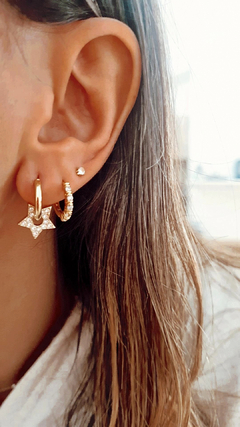 Argollas estrellas shine gold - por par - comprar online