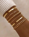 Mix pulseras gold por 6 unidades