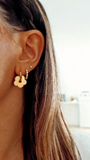 Argollas flowers gold - por par