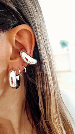 Argollas chunky lisas - por par
