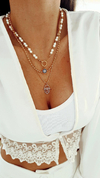 Collar triple perls protector gold