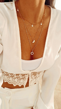 Collar triple galaxy gold en internet