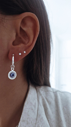 Argollas ojitos blue - por par en internet