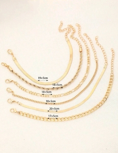 Mix pulseras gold por 6 unidades - Coquetas Accesorios