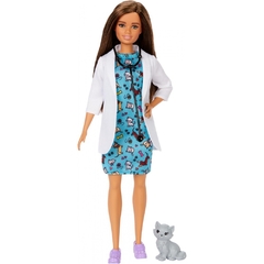 Barbie pet veterinaria morena paciente gatito - comprar online