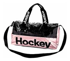 Bolso Justice Con Lentejuelas  Inscripción Hockey