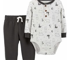 Conjunto De Pantalón Body Henley Animal De 2 Piezas Carters
