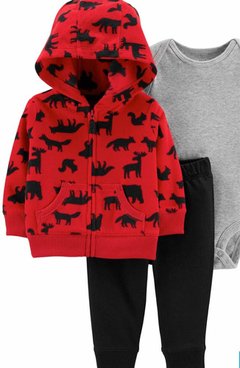 Set Carters Talle 12 Meses 3 Piezas Campera Pantalón Bodys