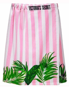 Toallon Rayado Rosa Con Velcro  Victorias Secret - comprar online