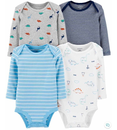 Pack De 4 Bodys Manga Larga Carters Talle 9meses