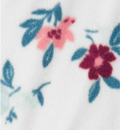 Mono Con Capucha De Vellón Floral Talle 18 Meses . - comprar online