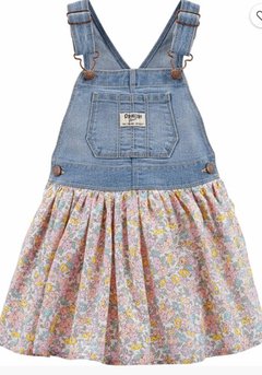 Oshkosh Jardinero De Jeans Con Pollera Talle 4