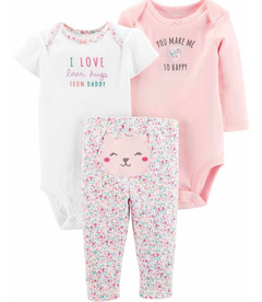 Conjunto Carters 3 Piezas Talle 9 Meses Nena