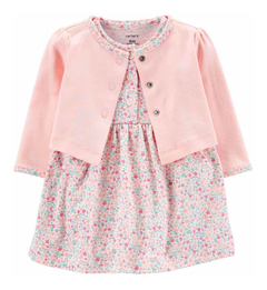 Conjunto 2 Piezas De Vestido Y Saco Carters Talle 6 Meses