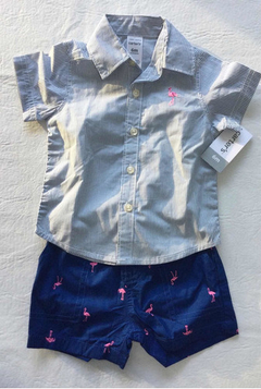 Conjunto Carters Talle 6 Meses De Camisa Y Pantalón