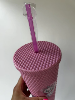 Vaso plastico con bombilla los aristo gatos en internet