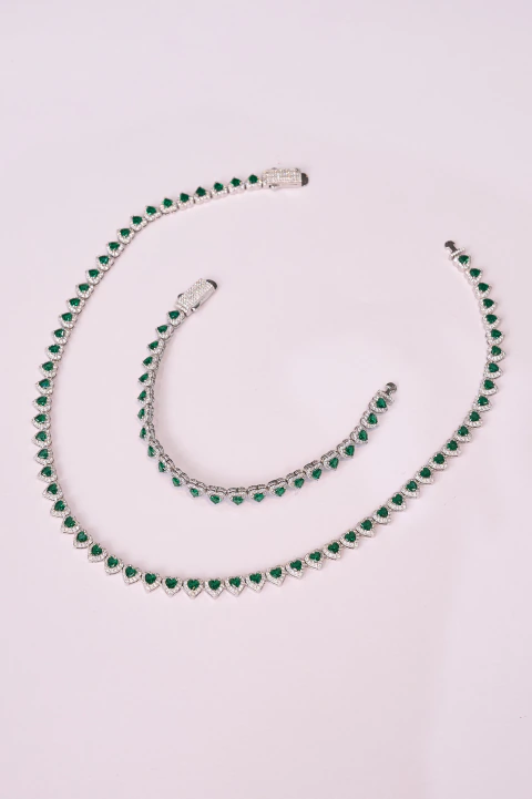 Conjunto Esmeralda Corazón