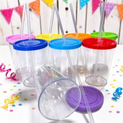 Vaso Acrílico 350 cc Vacío con Sorbete